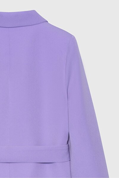 Saade Jachetă cu curea liliac