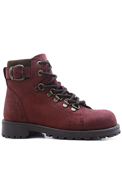 Rakerplus Griffon Genuine Leather Claret Red Zippered Boots