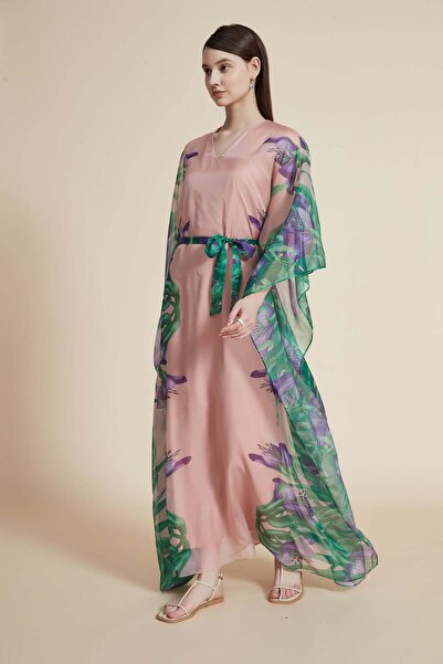 Yola فستان ماكسي بأكمام فراشة وطبعة زهور