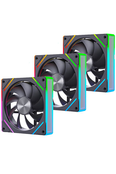 GAMELİNE FRESH x2 3'lü SET ARGB Kasa Fanı 6 PİN Siyah