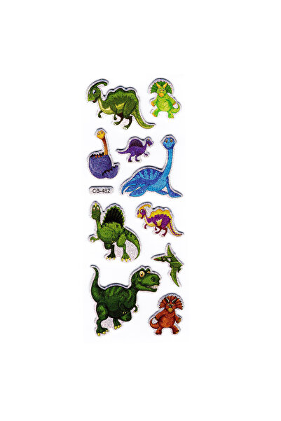 Limmy ملصق دفتر ملاحظات منقوش، ملصق مخطط ديناصور ديناصور (cb482) 16x7 سم