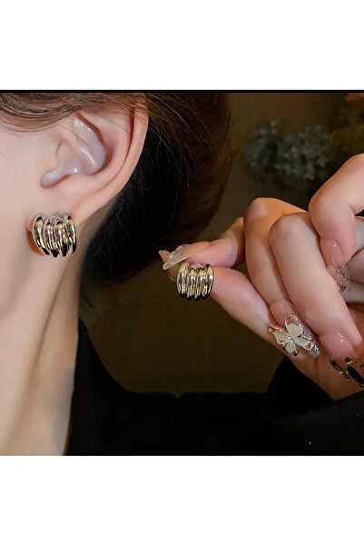 DEMOKAN Kadın Küpe Birleşik Pençe Küpe