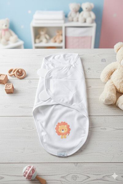 Julayla Printed Baby Swaddle with Ears 0-3 Months Ecru