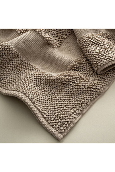 Ecocotton Kaia Bath Mat 100% Cotton Beige 50x80 Cm