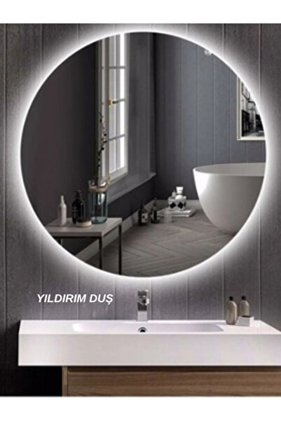Yıldırım Duş 60 cm Oval Trafolu ve Metal Askı Aparatlı Beyaz Ledli Banyo/Maky...