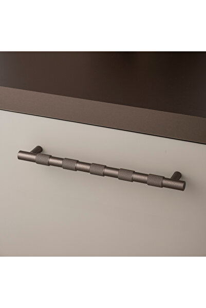 System 9387 Desenli Modern Kulp Fırçalı Bronz Renk 320 mm