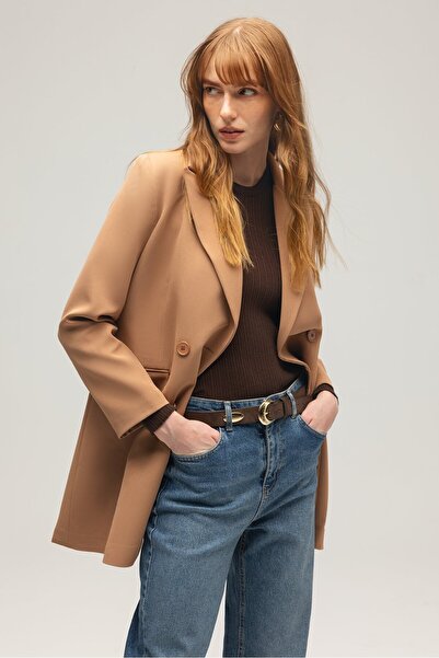 Saade Επαγγελματικό μπουφάν με κουμπιά Camel