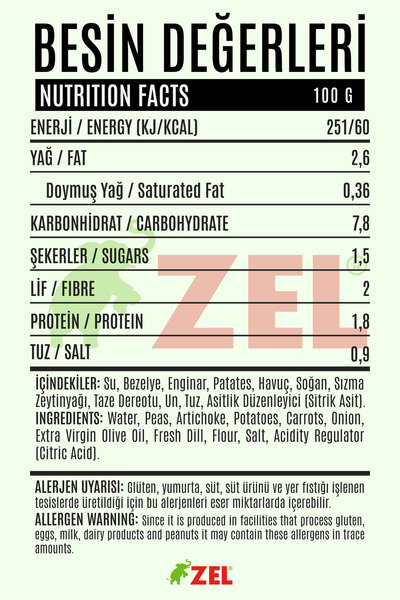 Zel Zeytinyağlı Enginar 200gr