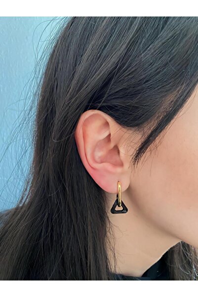 DEMOKAN Triangle Hoop Women's Earrings - Snap Design