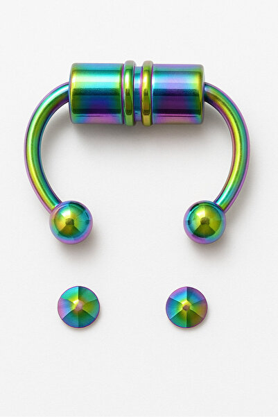 Takı Dükkanı Paslanmaz Çelik Burun Fake Piercing Septum Mıknatıslı ecp01