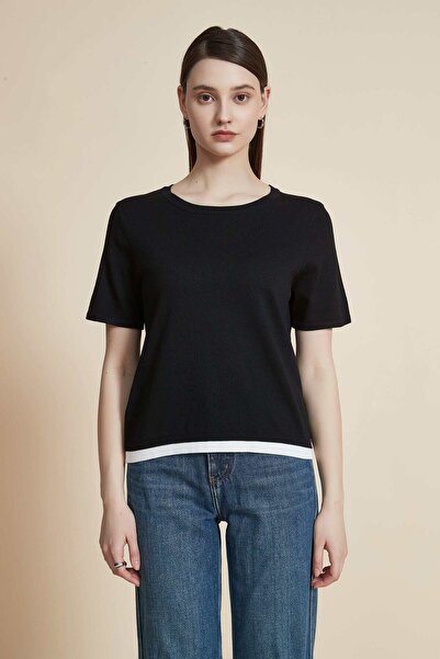 Yola Solid Ribbed Short Sleeve Top