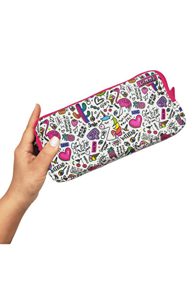 Limmy Пенал Unicorn Avakado Пенал Vegan шкіра Двосекційний пенал