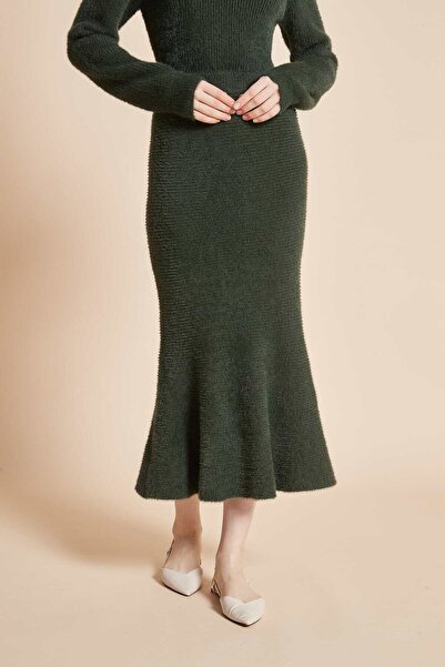 Yola تنورة ميدي سادة مكشكشة