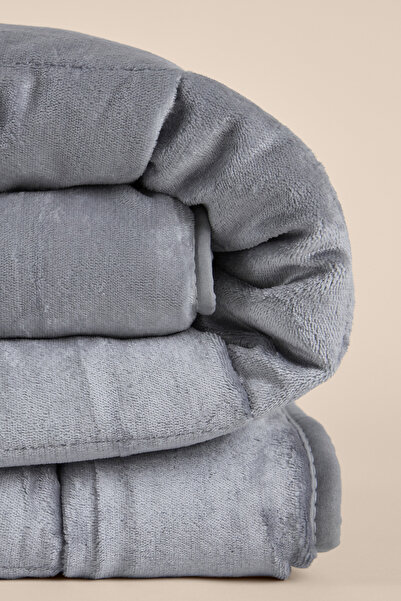 Penelope Односпальне двостороннє ковдру Welsoft сірого кольору 155x215 см - серія Velour