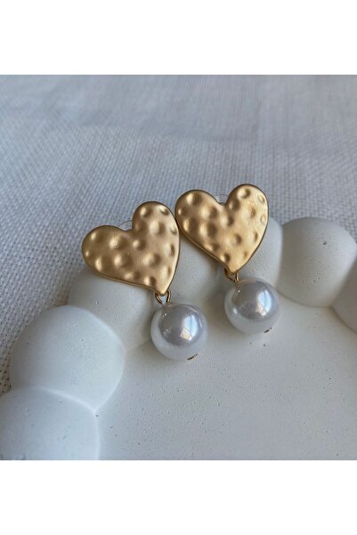 DEMOKAN سلسلة خاصة من الأقراط النسائية - نموذج قلب كريتر ولؤلؤ