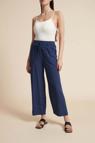 Yola Wide-Leg Drawstring Pants