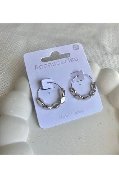 DEMOKAN Stone Colored Polygonal Beaded Women's Earrings