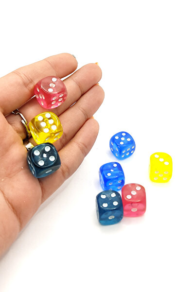 Limmy 4 Colorful Okey Dice and Table Games Dice