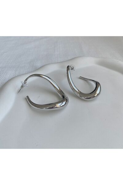 DEMOKAN Kadın Küpe Özel Seri Dalga Model Küpe