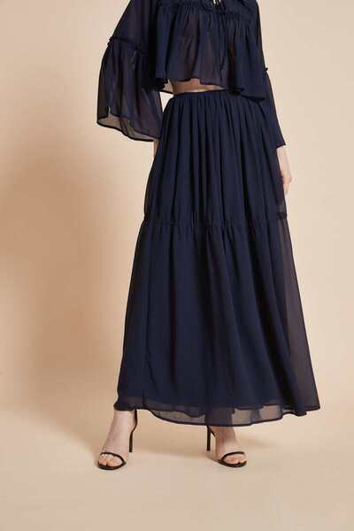 Yola Ruffled Maxi Skirt