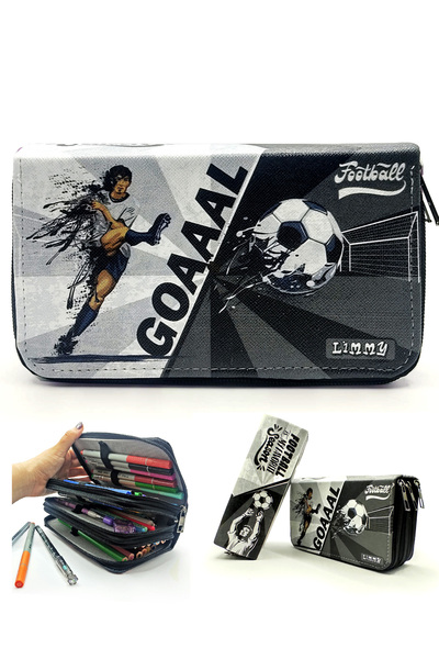 Limmy Μολυβοθήκη Μαύρο-άσπρο Μολυβοθήκη οργάνωσης οπαδών ποδοσφαίρου Vegan δε...