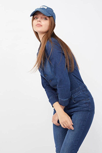 MARKAPIA Kadın Lacivert Jean Tulum Pantolon