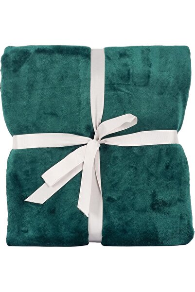 Elega Decor Solid Dark Green Flannel Blanket – Single (150x200 cm) – Soft & Cozy
