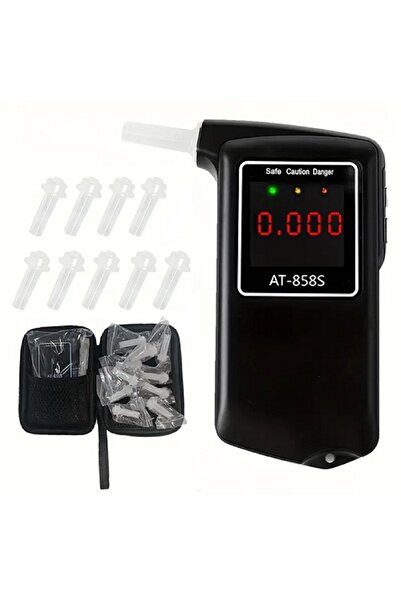 FOUR SEASON 10 Ad Yedek Ağızlıklı At-858S Alkolmetre Promil Ölçer Ölçüm Aleti