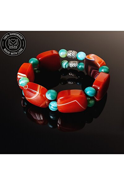 Asteria Elite Akik Iki Sıralı Nazardan Koruyan, Stres Kalkanı Premium Bileklik