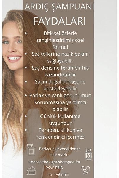 Genel Markalar Ardıç Katranı Ve Keratin Şampuanı Doğal Bitkisel Organik Saç Dökülme Kepek Karşıtı 350 ml