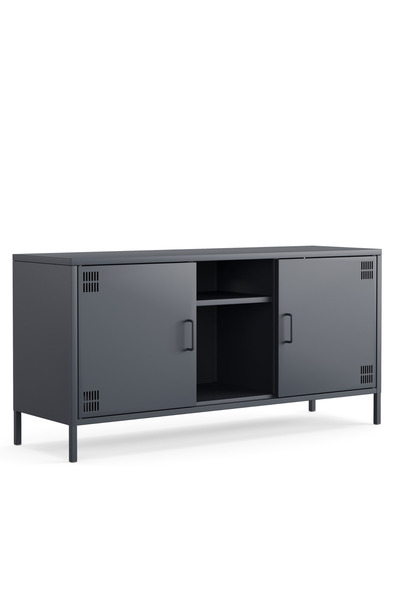 Furni24 Pera Tv Ünitesi, Tv Dolabı,2 Kapaklı, Açık Raflı 130,50 x 40 x 64,50 cm