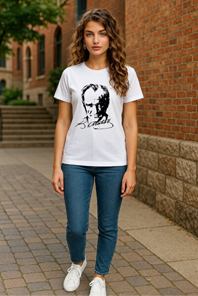 Windy Island Γυναικείο μπλουζάκι με λαιμόκοψη Ataturk με τύπωμα 100% βαμβακερό