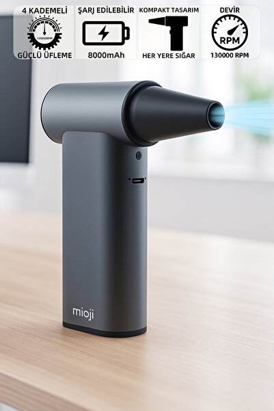 Mioji Mio AD57 8000mAh 130000RPM 4 Kademeli Taşınabilir Güçlü Hava Üfleme Cihazı - Silver