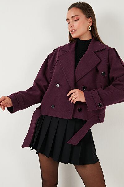 Lela Cotton Regular Fit Soft Textured Cashew Short Coat Coat 6810286