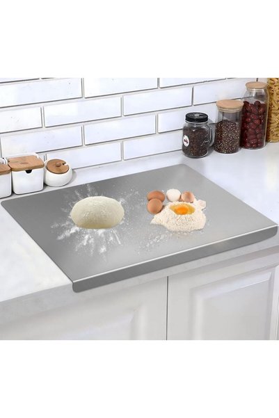 Güneş Krom Dekorasyon GKD Paslanmaz Çelik 30x40 cm Tek Bükümlü Metal Tezgah K...