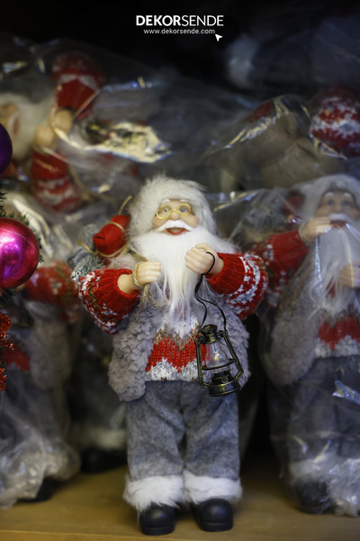 Dekorsende Noel Baba Gri 30 cm