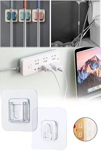 tafce 5 Çift Duvar Delmeden Ekstra Güçlü Yapışkanlı Suya Dayanıklı Askılık, E...