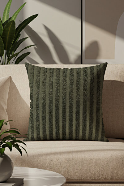 Sezyon غطاء وسادة أخضر منقوش مقاس 45×45 سم من إيليا