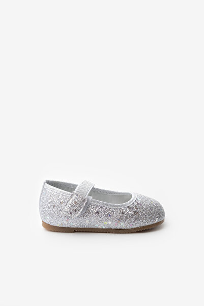 Le Mabelle Silver Butterfly Silvery Girl's Ballerina Shoes