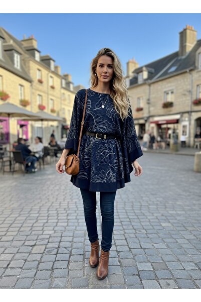tarzınısec Yeni Sezon Rahat Modern Mira Oversize Panço / Tesettür Tunik - Panço
