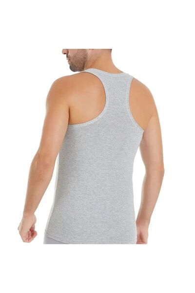 Yıldız Çamaşır Yıldız 377 Men's Gray Lycra Forman Sportsman Rambo Cross Back Tank Top