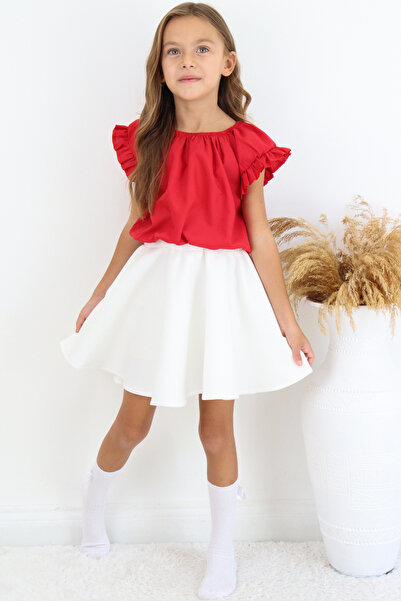 Parla Kids Girl's Rebecca Red Blouse Cream Skirt April 23 October 29 Show Team