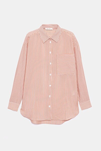 Saade قميص مخطط بتفاصيل ملفوفة من الطوب