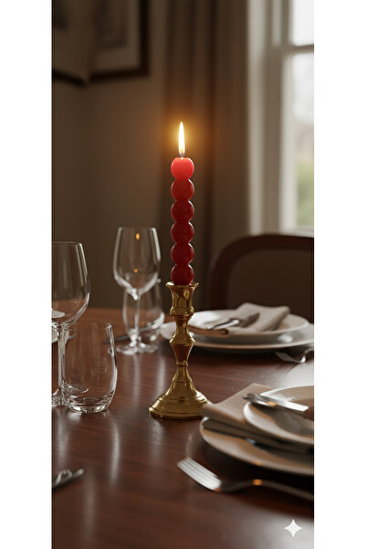 Gizemli Home Kırmızı Top Şamdan Mumu