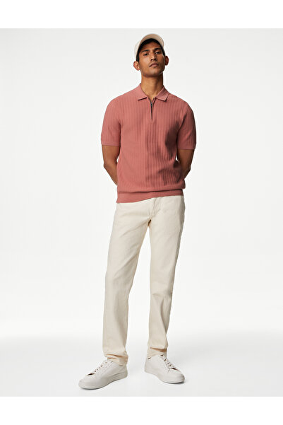Marks & Spencer Kısa Kollu Örme Polo Yaka T-Shirt