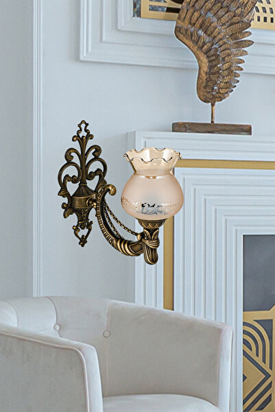 DEDE TEKLİ ESKİTME CADENA APLİK MAT BAL RENGİ CAMLI