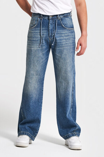 its basic Чоловічий T.Kot Колір NC17 2w5-32 Relaxed Baggy Fit Ремінь на шнурівці Внутрішня довжина 79 см 100% бавовна Джинсова тканина