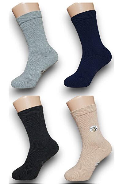 Fanilam Дамски вълнени чорапи Зимни цветни чорапи Комплект от 4 чифта чорапи ...