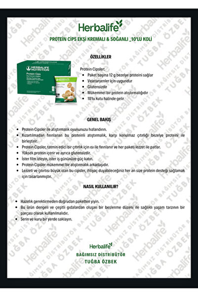 Herbalife رقائق البروتين بالكريمة الحامضة والبصل _ صندوق 10 قطع