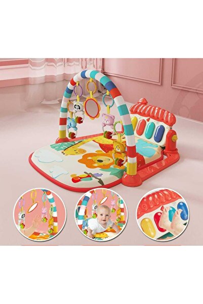 ADİL OYUNCAK piyanolu bebek oyun halısı aktivte matı su yenidoğan aynalı müzikli ışıklı